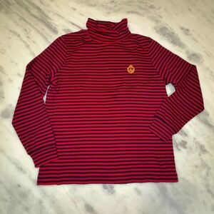 Vintage Ralph Lauren Turtleneck Petite Small Red & Navy with embroidered crest